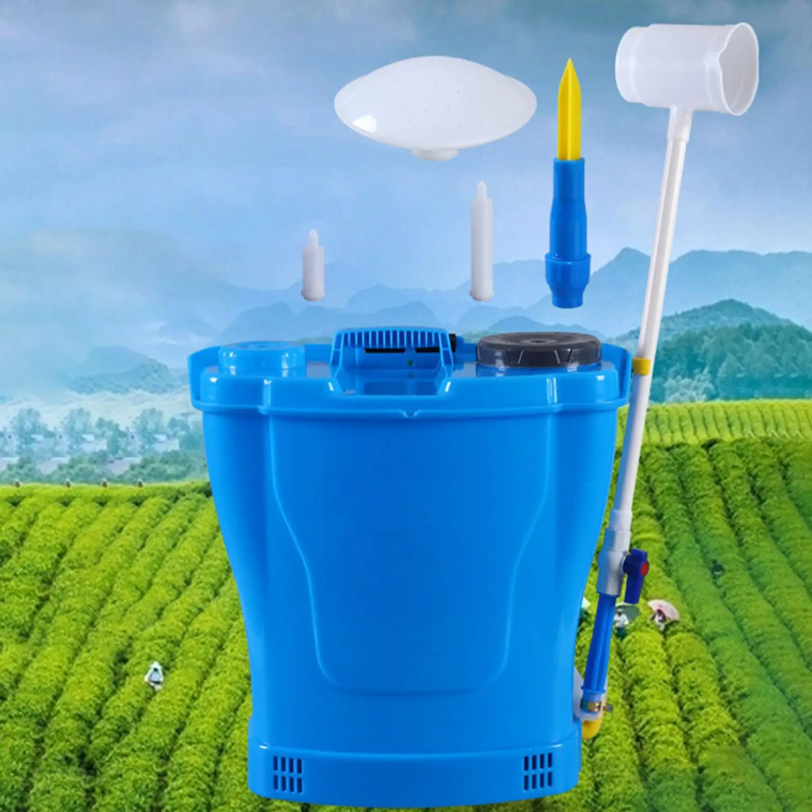 

Liquid Fertilizer Spreader Fertilizing Tool with Multiple Nozzles Sturdy 15.7x17inch Multifunctional Back Carrying Bucket 30L