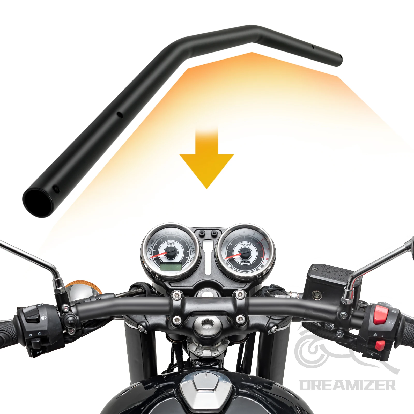 22mm 25mm Motorcycle Drag Straight Bar Handlebar Handle Dimpled For Harley Sportster XL883 XL1200 X48 Dany Softail Fat Bob Boy