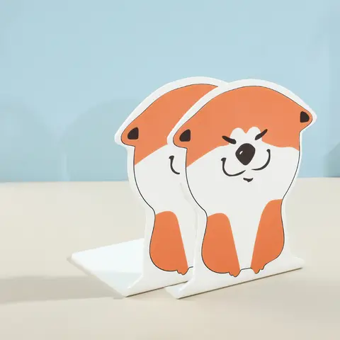 창의적이고 귀여운 시바 이누 모양 책 스탠드 책장, 가정 장식, 학교 도서관, 사무실 책 스탠드.