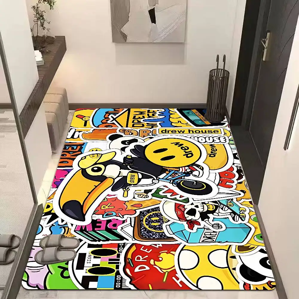 

Fashion D-Drew H-House Floor Mat Non-Slip Laundry Room Mat Laundry Decor Balcony Child Living Room Bedside Mats