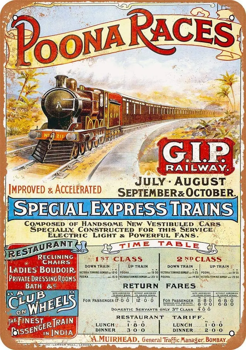 SLALL 1887 Ретро-уличный знак Great Peninsula Railway, металлическая табличка для дома, бара, кафе, автомобиля, мотоцикла, гаража, декоративная табличка S