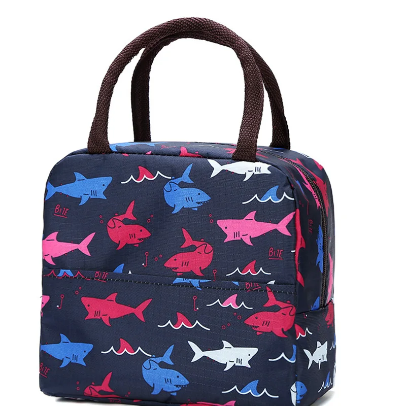 

Solid color lunch bags with aluminum foil interior zipper closure, large capacity portable work tote bag, storage bag, handbag