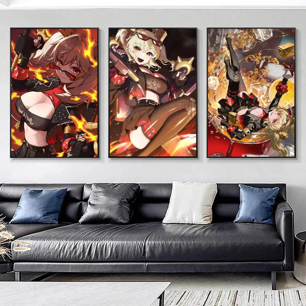 Game Burnice Zenless Zone Zero Posters HD Print Vintage Wall Art Decor for Home Study Room