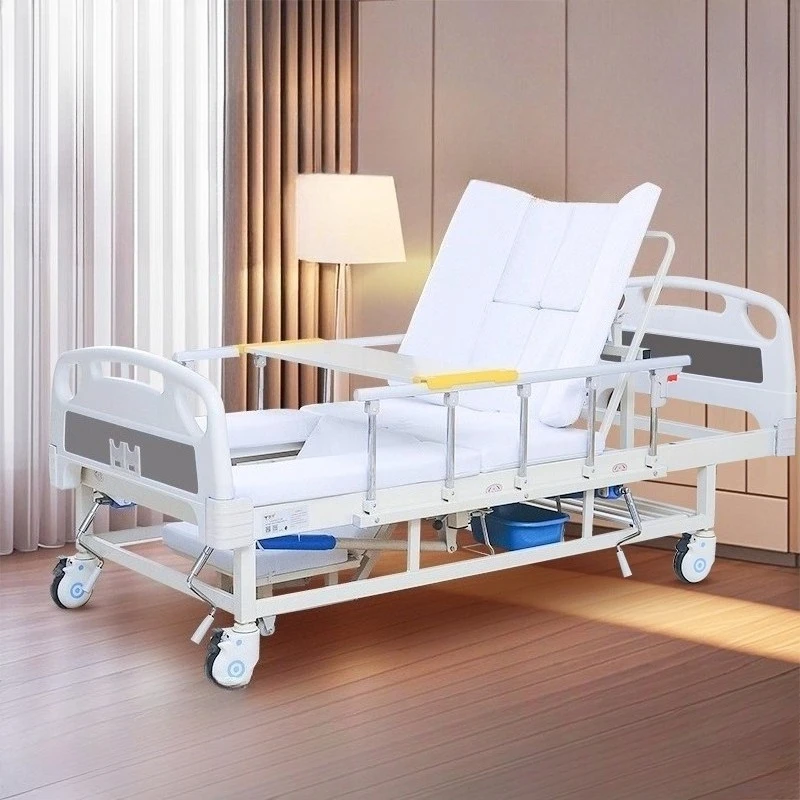 Tempat Tidur Lansia Multifungsi Modern Simplicity, Furnitur Lansia, Dapat Memindahkan Tempat Tidur dengan Ketinggian yang Dapat Disesuaikan, Tempat Tidur Logam untuk Penyandang Disabilitas