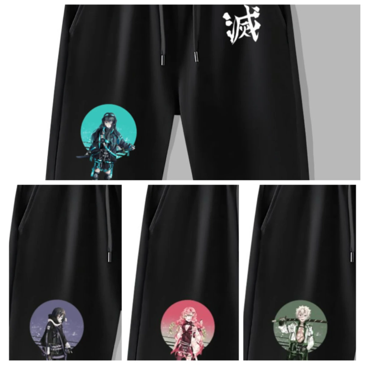 

Мужские и женские повседневные шорты, летние периферийные шорты Demon Slayer, 5-дюймовые шорты Tanjiro Nezuko and My Wife Zenitsu
