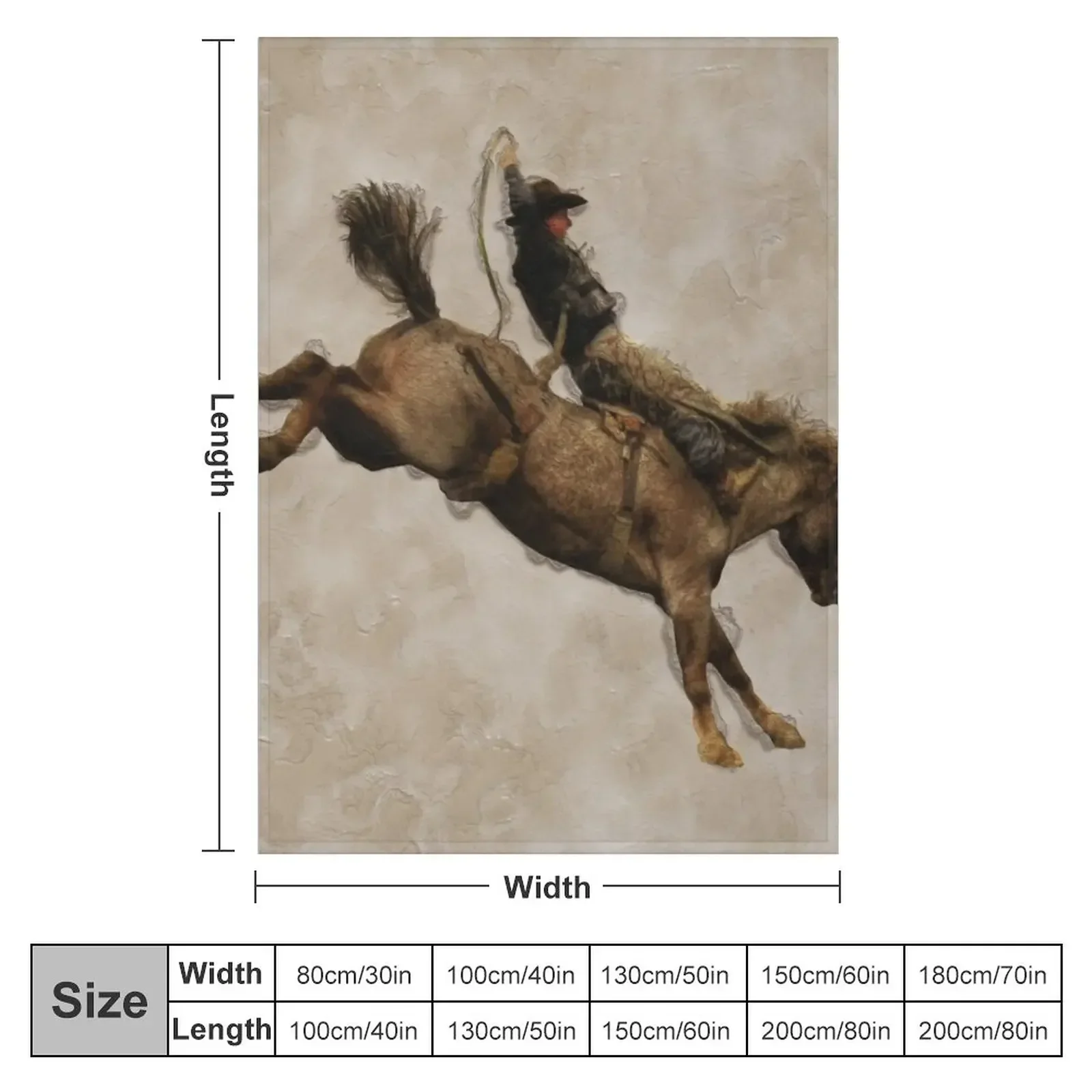 Bucking Bronco Rodeo Cowboy Throw Blanket Sofa Throw Luxury Thicken Hairy Soft Blankets