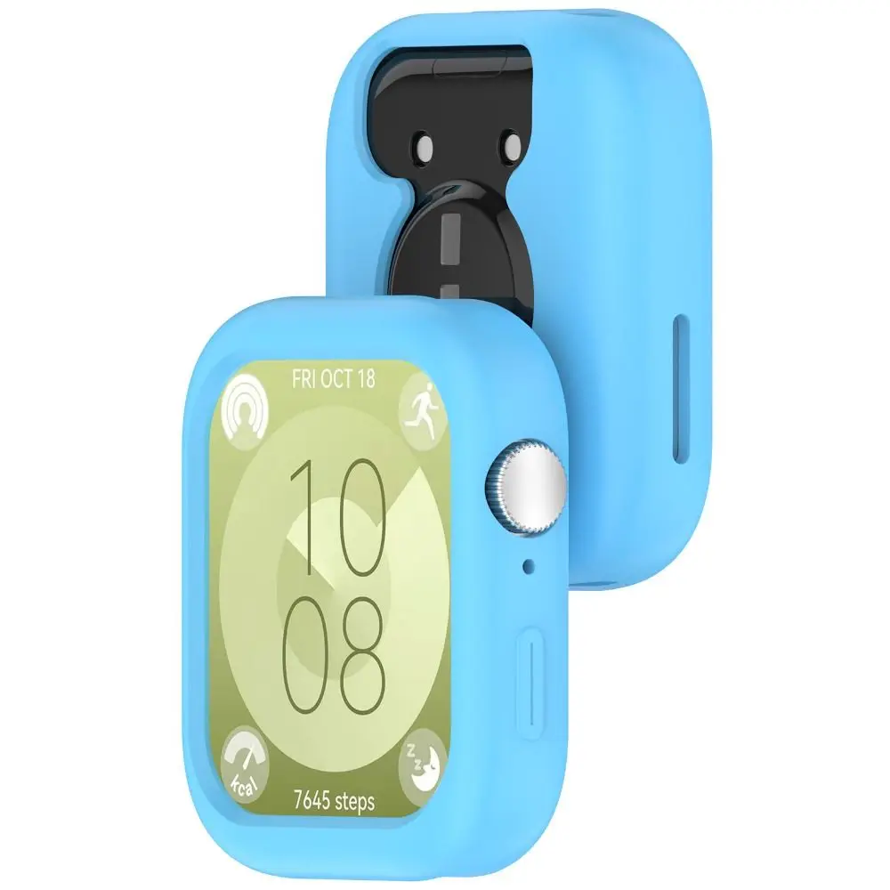 Cover Silicone Case Shell Anti-Scratch Screen Protector Bumper Accessories Protective Frame for Huawei Watch Fit 3 Smart Watch