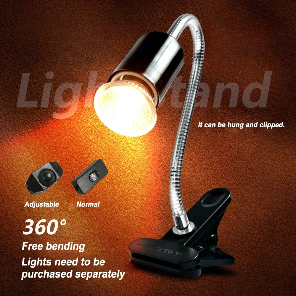 

Tortoise Tank Ceramic Lamp Heating Reptile Lamp Holder Clip-on Bulb Cover For Pet Light Holder With Switch Clip