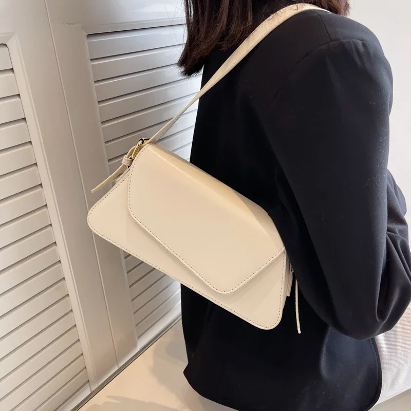 Irregular Flap Small PU Leather Underarm Crossbody Bags Fashion Summer Office Ladies Handbags for Women Shoulder Side Bag