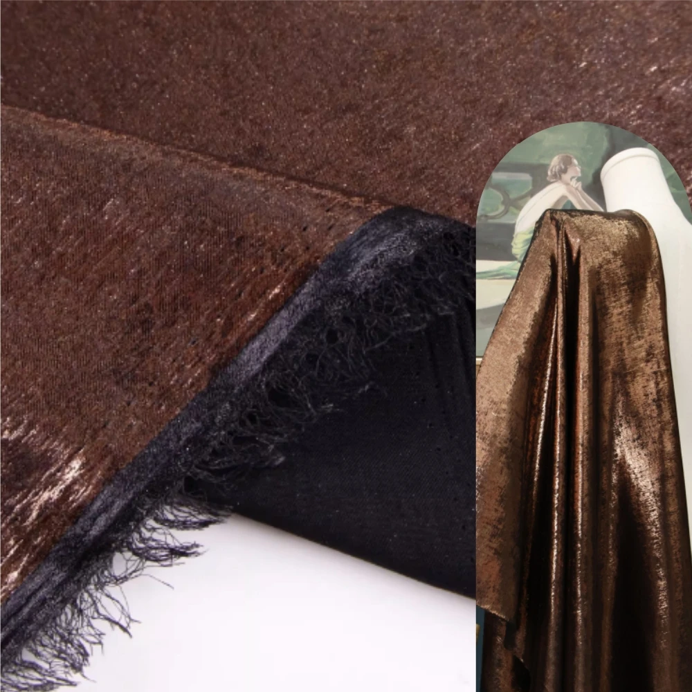 

Мягкая глянцевая модная ткань горячего тиснения для дизайнерского платья-рубашки, ручная работа, шитье своими руками на метр, материал, ткань