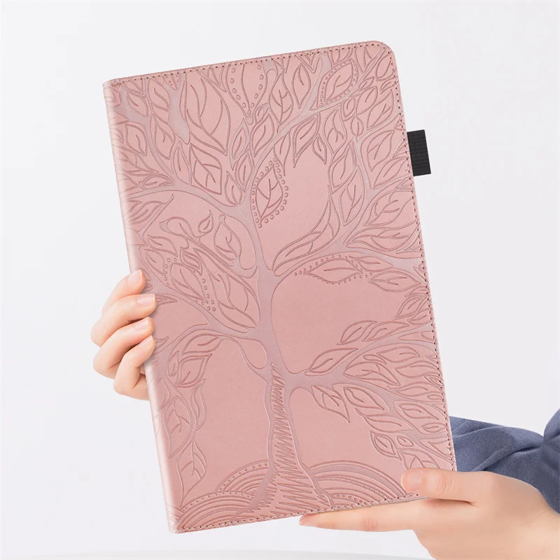 Coque dla Lenovo Idea Tab Pro 12.7 Etui z wytłoczonym drzewem PU Skórzany portfel z klapką dla Funda Lenovo Idea Tab Pro Etui TB373FU — zdjęcie produktu 2