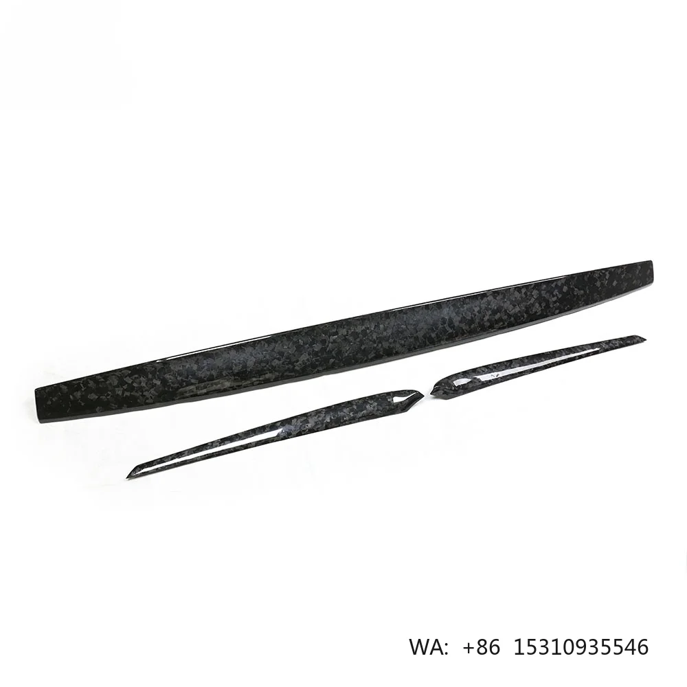 For Tesla Model 3/y Forged Dry Carbon Fiber Dashboard Trim Door Handle Cover Interior Car Accessories Carbon Fiber Interior Trim