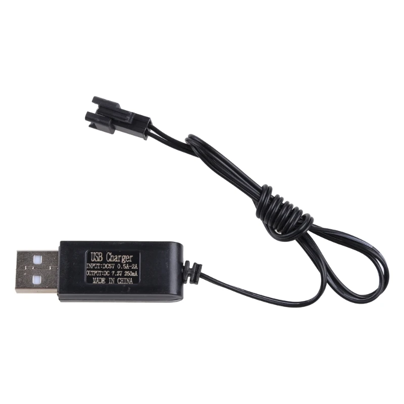 7.2V 250mA Car Drones Charging Cable USB Wire Ni-Cd Ni-MH Batteries Pack Plug Adapter