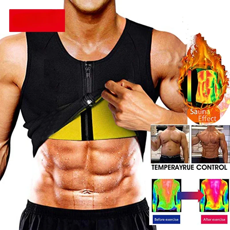 Moldeador de cuerpo para hombres, entrenador de cintura, traje de Sauna, chaleco de sudor, ropa interior adelgazante, camisa para perder peso, quemador de grasa, camisetas sin mangas de entrenamiento