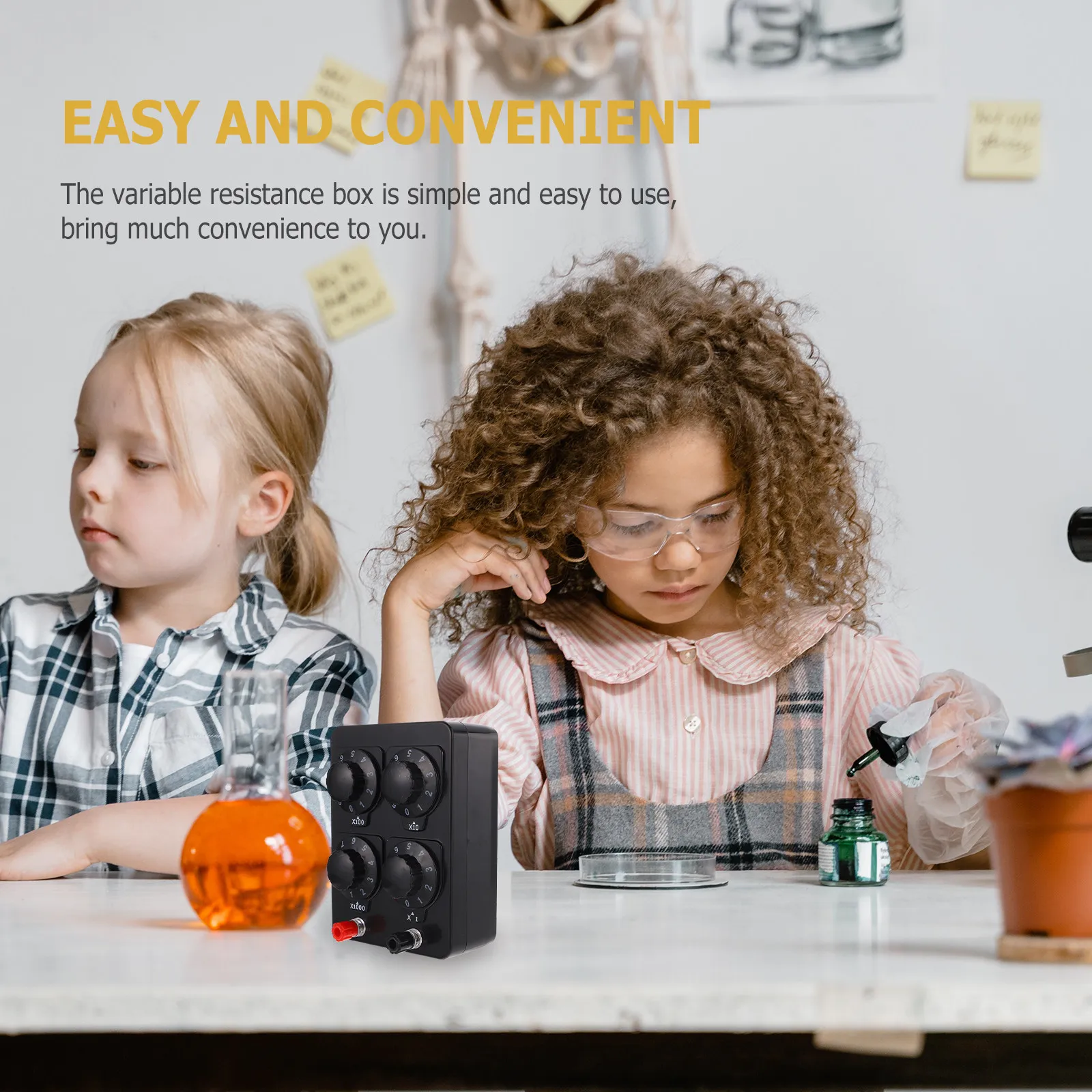 

Резисторный блок 0-9999 Ом, инструмент для электрических экспериментов, для школьных лабораторий, прибор для физического обучения, регулируемый блок с переменными сопротивлениями