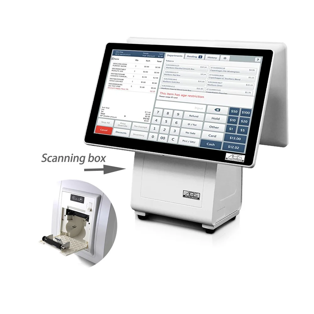 

POS-система для супермаркетов с сенсорным экраном, принтером 58 мм, разрешением 1920x1080, процессором J 1900, корпусом из ABS-пластика, для кассовых аппаратов ATV&UTV, горячая распродажа