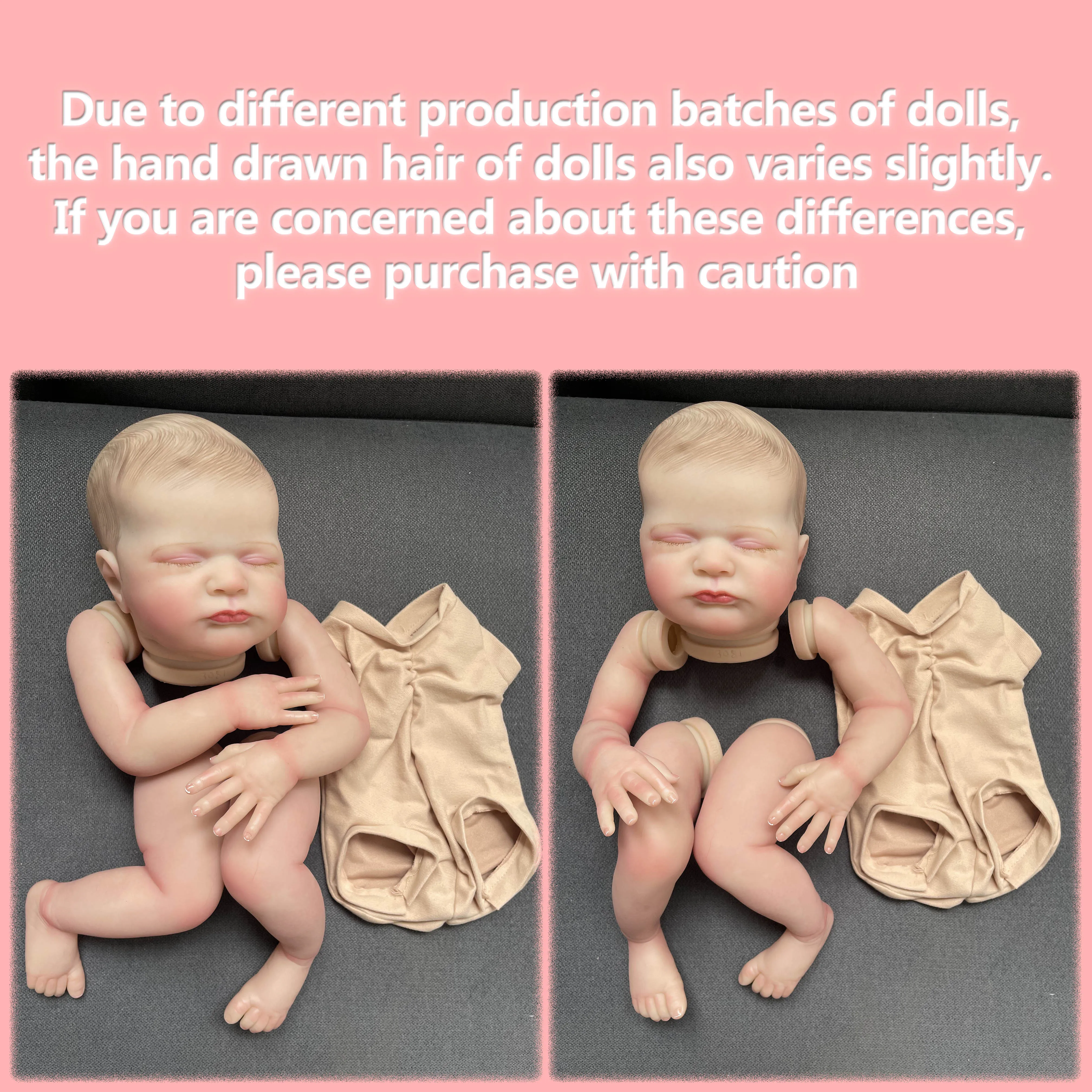 Max 19Inch Already Painted Kits/Un painted Blank Kits Reborn Doll Kit Soft Touch Fresh Color DIY Doll Parts With Cloth Body