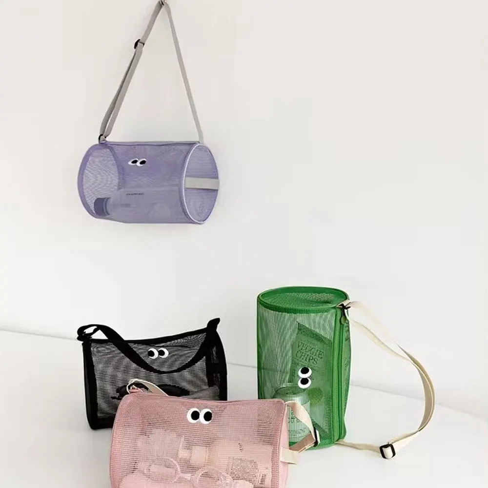 Fashionable Cross-Body Swimming Bag, Mesh Hollow-Out Shoulder Handbag, Travel Bag, Large Capacity Toiletry Bag, Storage Makeup Bag