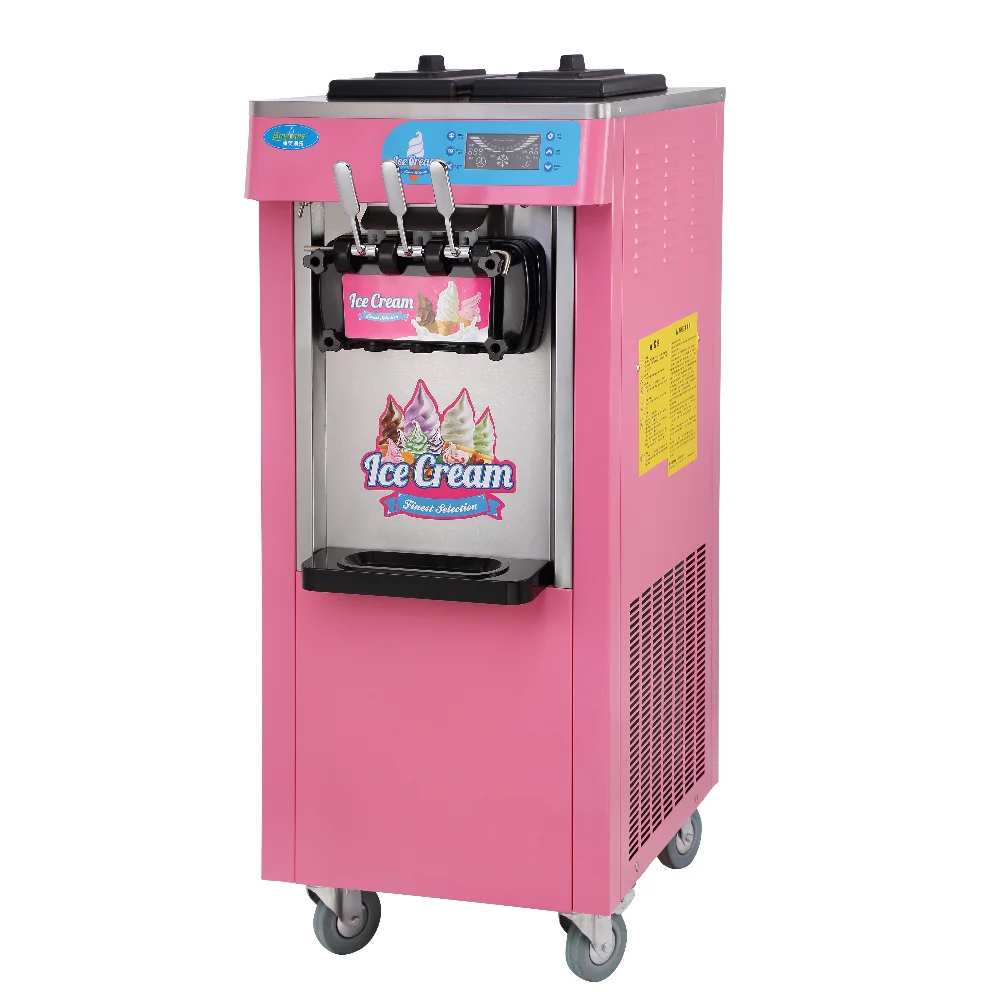 

High Quality Commercial 3 Flavors Soft Serve Ice Cream Machine 12L Gelato Small Ice Cream Machine In Guangzhou