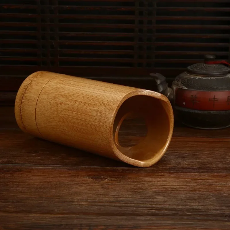 Bamboo Wooden Chopstick Cylinder Tableware Drainage Chopstick Rack Kitchen Storage Container Bamboo Restaurant Supplies