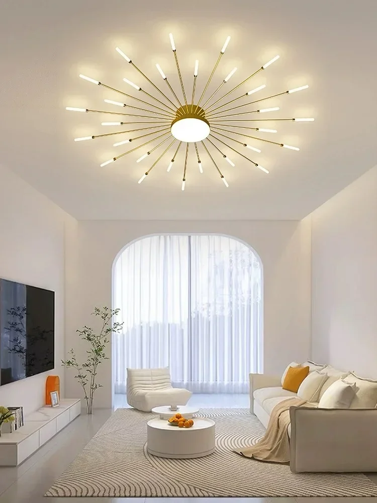 

Nordic LED Ceiling Chandelier Living Room Gold Ceiling Lights Bedroom Fireworks Lights Ceiling Chandeliers Kitchen Room Decor