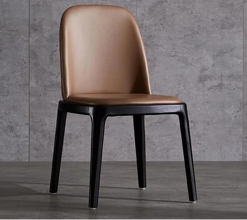 الجملة الحديثة بو الجلود الخشب مسند الذراع كرسي منجد كراسي تناول الطعام الخشبية الصلبة لفندق مطعم