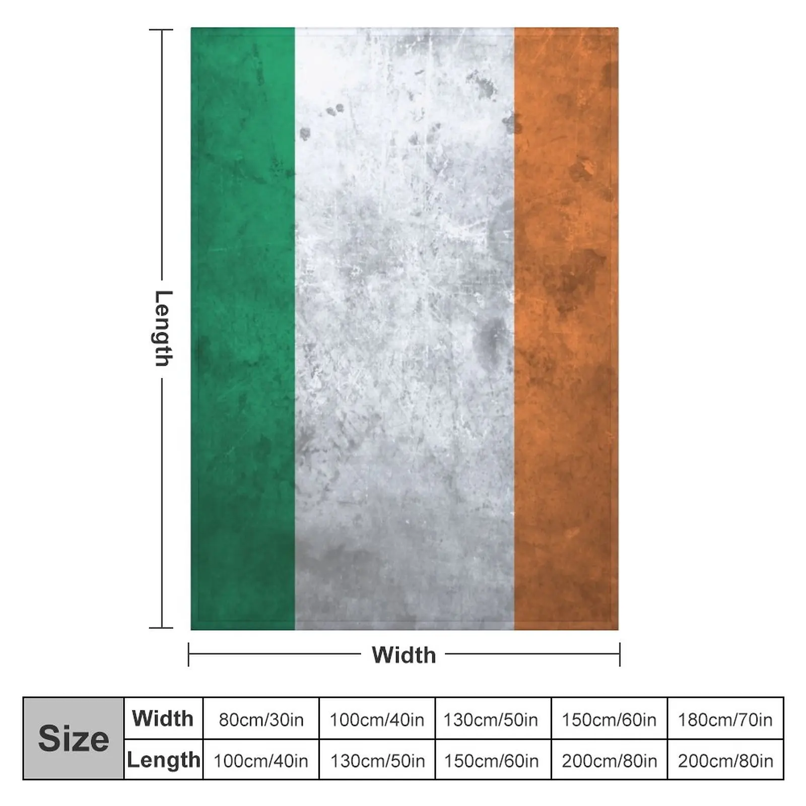 Distressed Irish Flag Throw Blanket Blanket For Baby Blankets Sofas Of Decoration Fluffy Blankets Large