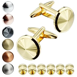 HAWSON Classic tuxedo studs and cufflinks set for men, men's Shirt Studs Set for Business Accessories