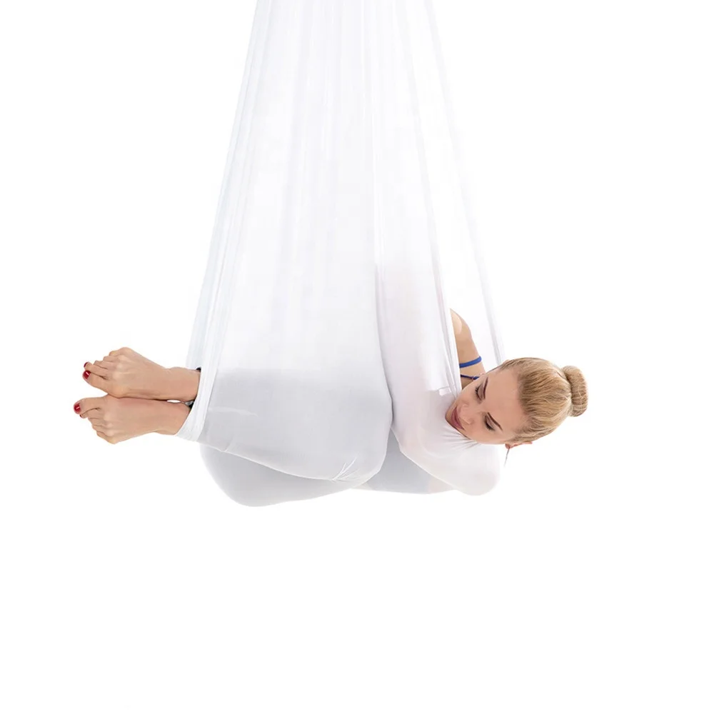 Aerial Yoga Swing Trapeze Anti Gravity Yoga Hammock Inversion Prop For Home Gym--White