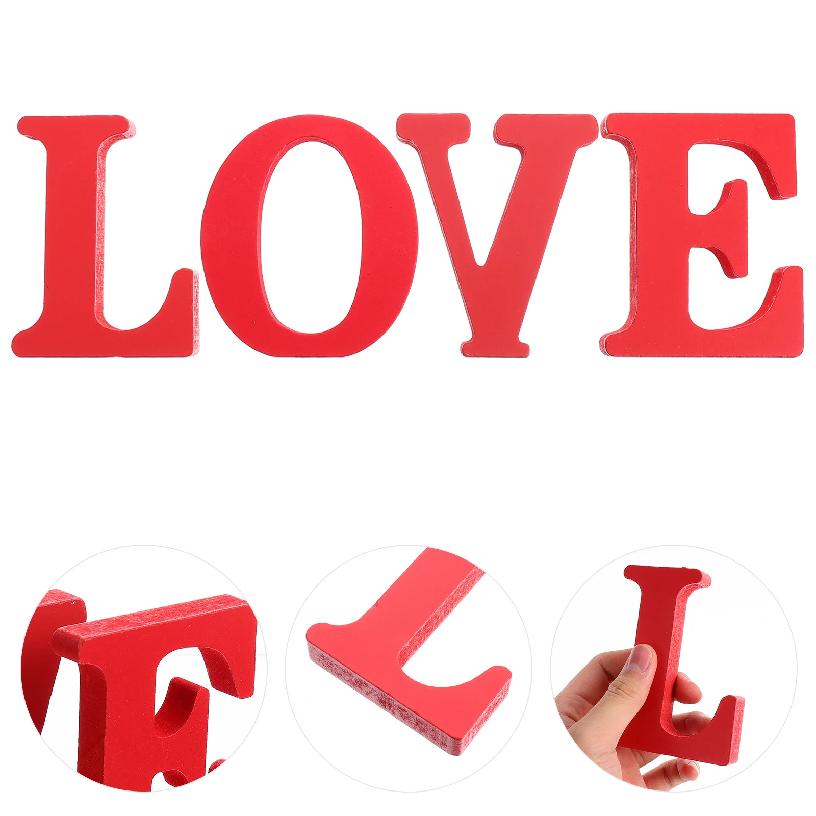 

4 Pcs LOVE Letters naments for Weddings Anniversaries Valentine Decor Love nament Romantic Lightweight