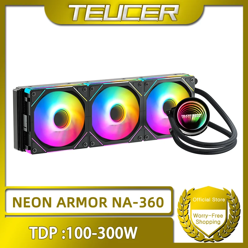 

TEUCER Neon Armor 360/240 CPU Water Cooling Cooler for Intel AMD AM4 AM5 LGA1700 1200 1155 2011 V3 X99 Motherboard
