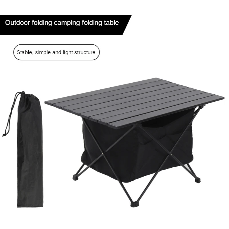 Nieuwe opvouwbare aluminium lichte barbecue buiten draagbare picknicktafel zelfrijdende camping aluminium plaat tafel groot