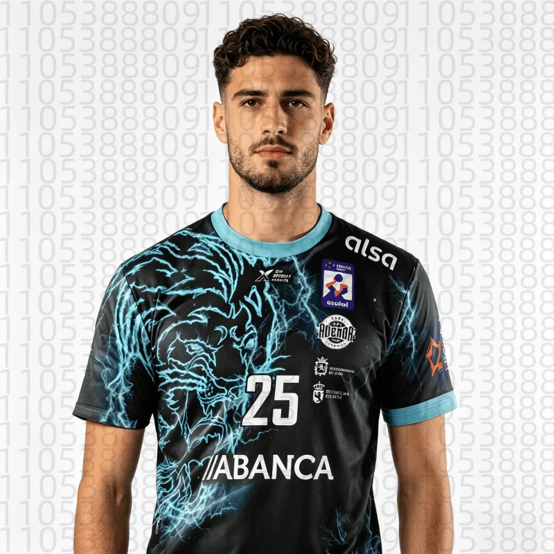 Nueva Camiseta Informal de Balonmano Español ABANCA Ademar León 2026, Cómoda, de Secado Rápido, Unisex para Niños, Kit Europeo - Padre-Hijo