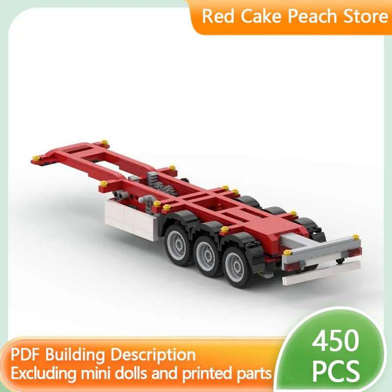 

Модель городской автомобиль MOC, строительные кирпичи, контейнер, шасси, полуприцеп, модульная технология, детские праздничные подарки, сборка игрушек, костюм