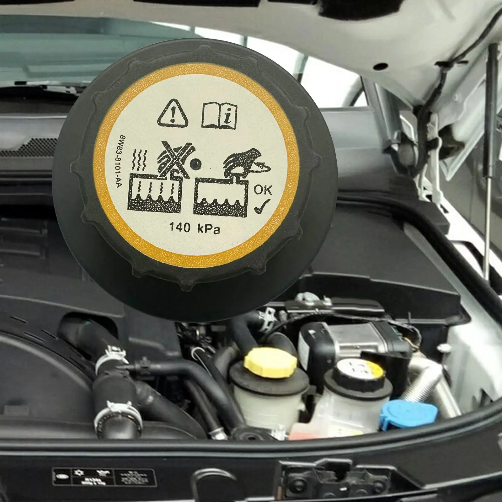 Coolant Radiator Reservoir Cap Cover Plastic Replacement Accessory for Reserve Tank Radiator Use