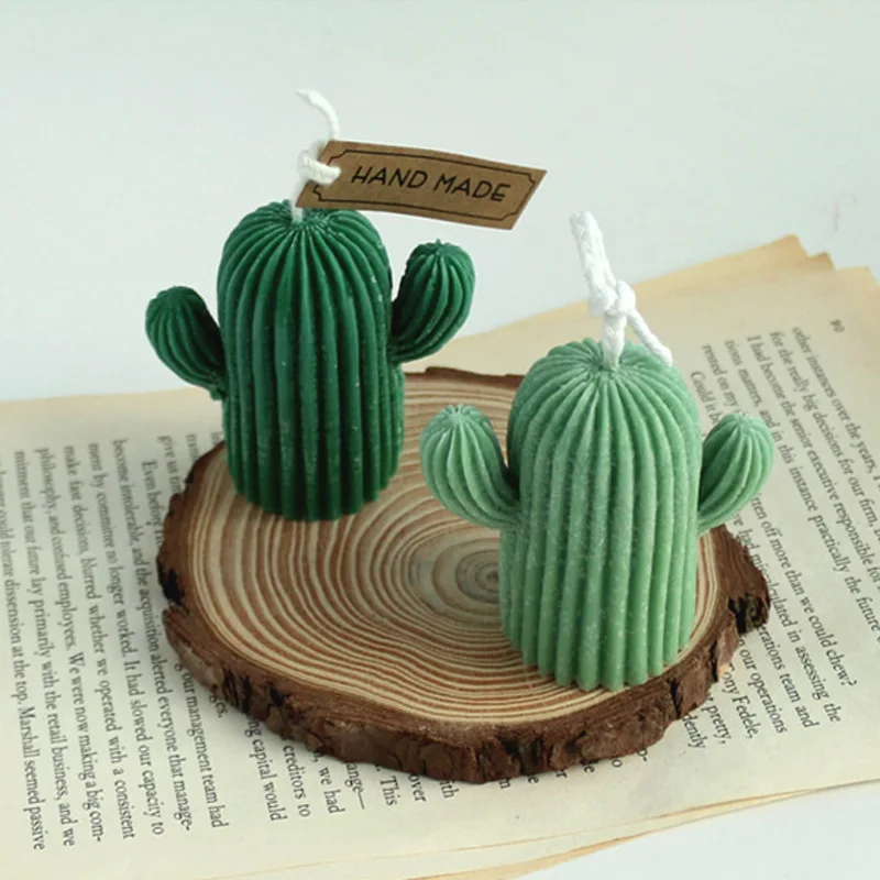 Molde de vela de silicona de planta de Cactus, adorno suculento de simulación DIY, molde de silicona de yeso, suministros de fabricación de velas de