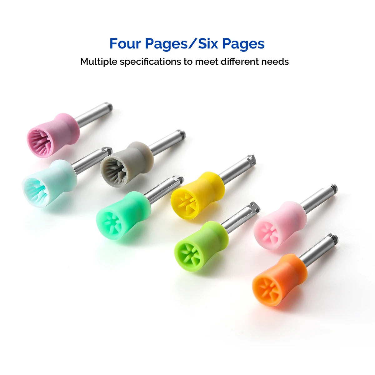 

100PCS/Box AZDENT Dental Polishing Prophy Cup Dentistry Silicone Polisher Kit RA 2.35mm For Low Speed Handpiece Teeth Polishing