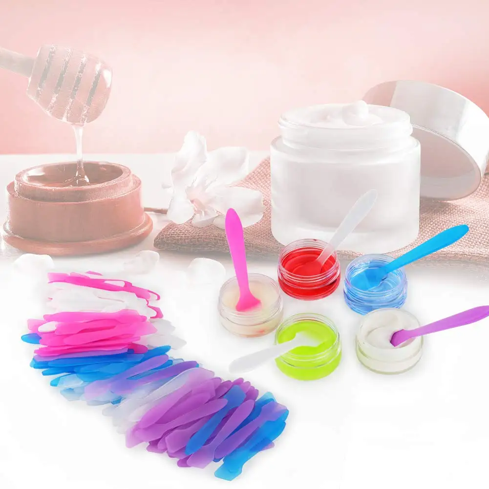 300er-Pack MINI-Make-up-Spateln, wiederverwendbare Cremespachteln, mattierte Kosmetikspateln, Scoops – Detail 5
