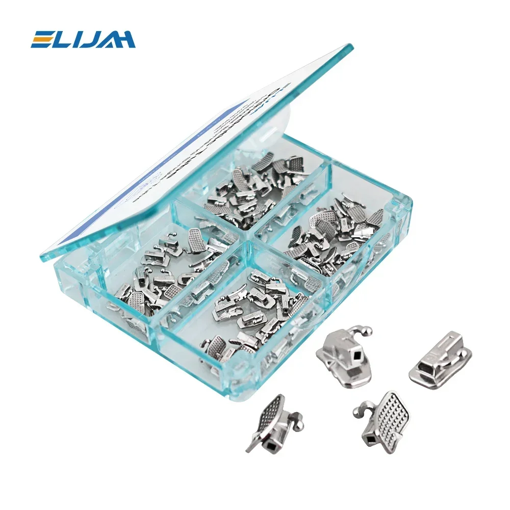 ELIJAH Dentists Orthodontic Buccal Tube Non-Convertible 0.018 MBT Roth Edgewise Buccal Tube 80Pcs/20Sets Orthodontic materials