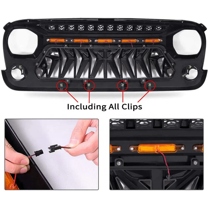 High Quality Car Front Bumper Mesh Grille JK JKU Unlimited Rubicon Sahara Sport