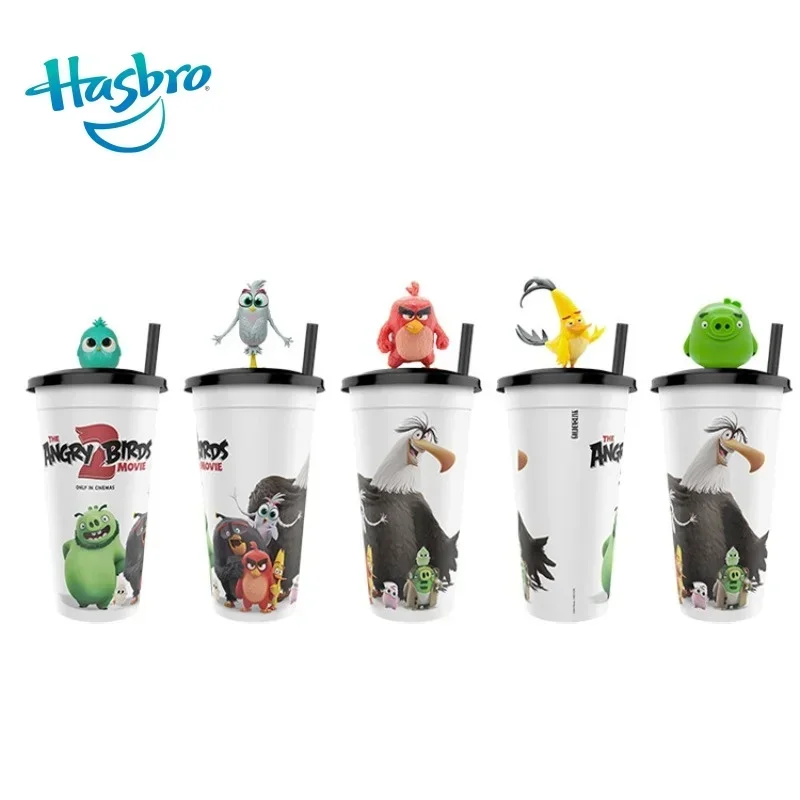 Hasbro Angry Birds Straw Cups Double-walled Drinking Glasses Coffee Mug Children's Kettle Fitness Sports Water Bottle Perimeter