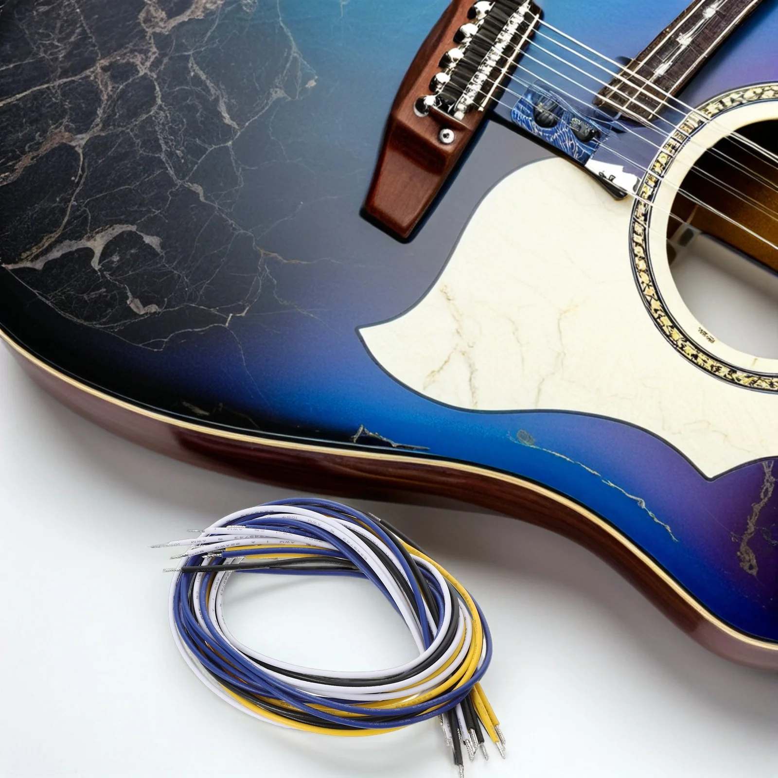 

16Pcs Guitar Pickup Wiring Wires Premium Conductive Soldering Cable Kit for Electric Bass Guitar Internal Wiring Circuit