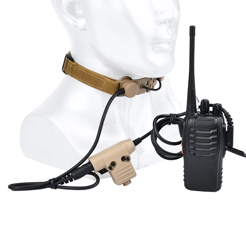 WADmersible DulThroat Mic Eaphone Laryngeal Pour MendBaoFeng UV-5R UV-5X UV-82 Casque Microphone Walperforé Oreillette Radio U94 P