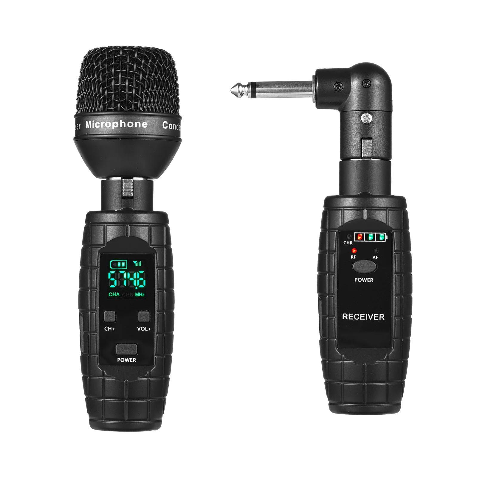

Wireless Transmitter and UHF 571-598MHz 16 Channels 40Hz-20KHz 50-80m Range 3.7V 800mAh Battery 4-6h Usage Time