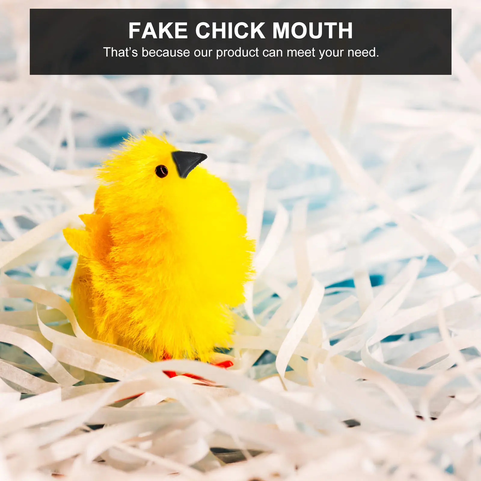 200Pcs Plastic Fake Bird Mouth Beak DIY Chick Chicken Making Accessories Kids Creative Family Games Fake Chick Mouth
