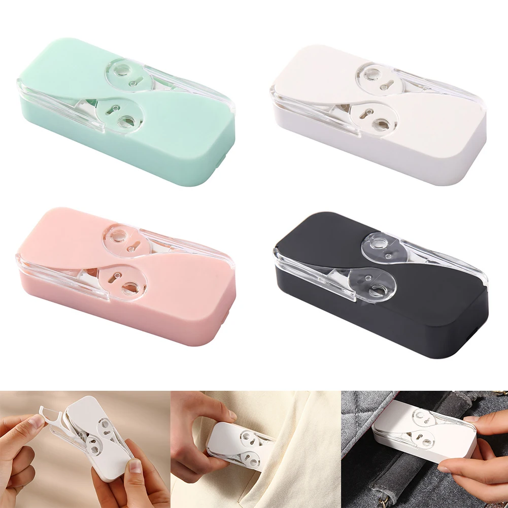 Plastic Automatic Portable Teeth Flosser Storage Box Floss Pick Dispenser Convenient Practical Great For Traveling Camping