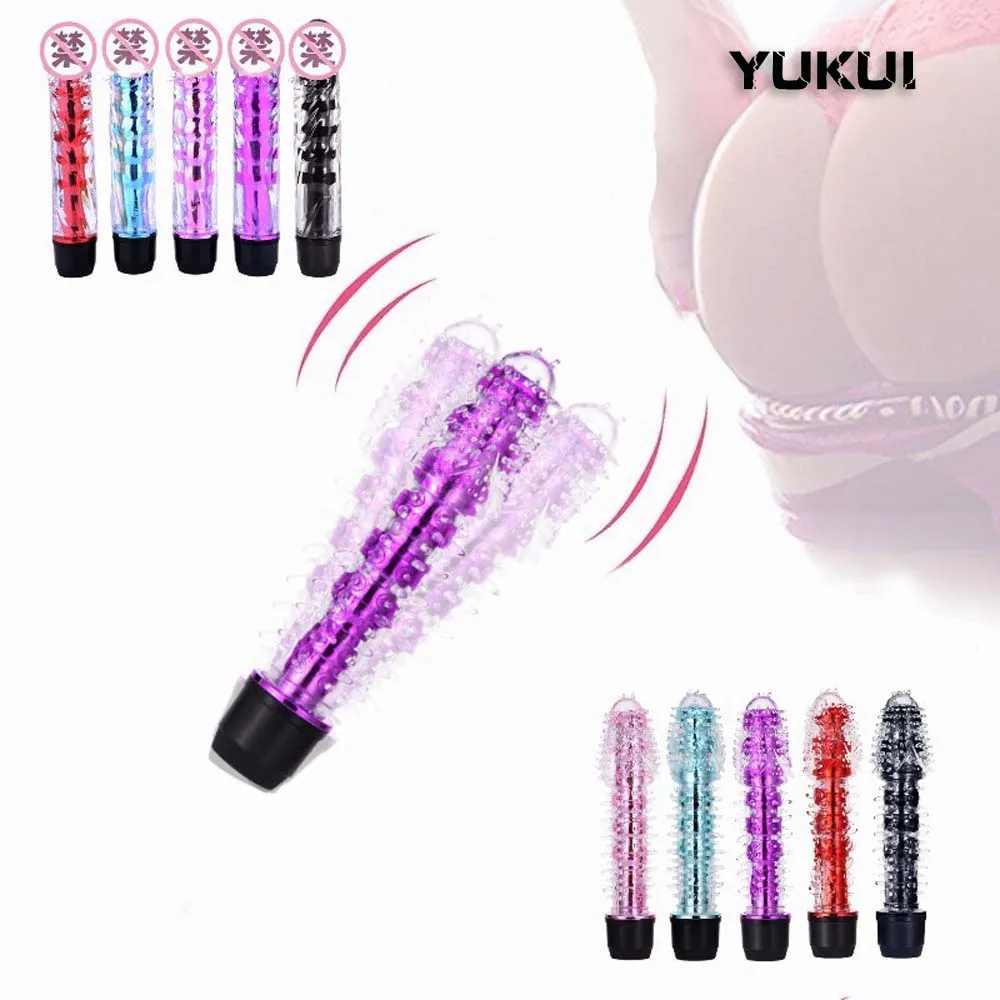 G Spot Stimulation Vibrator Sex Toy for Women Vagina Massager Realistic Jelly Dildo with Thorn Dragon Beard Small Bald Vibrators