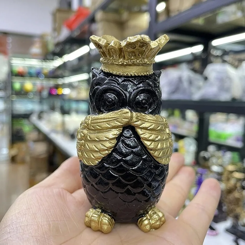 

Resin Owl Display Stands Base for 3-6cm Crystal Ball Crafts Figurines Miniatures Sphere Holder Bracket Home Decorative Base