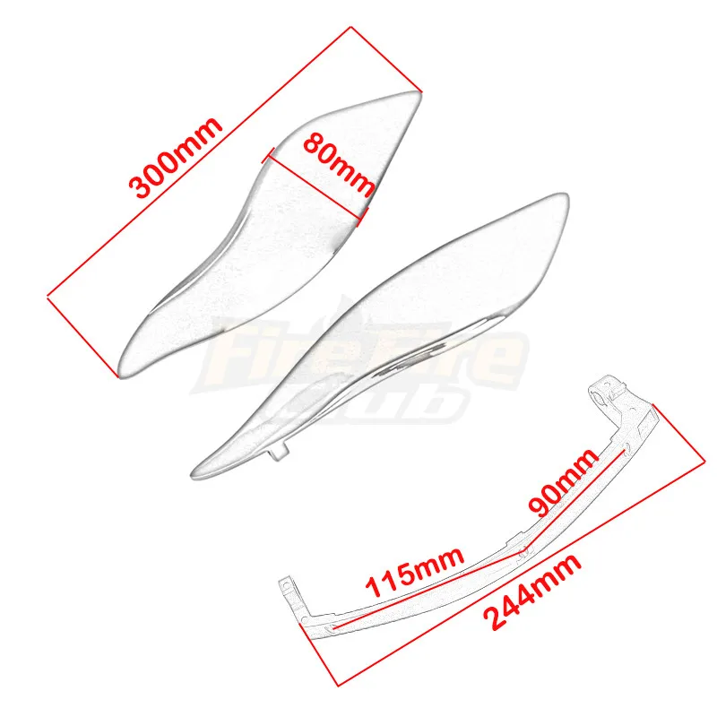 1 Pair Batwing Fairing Side Wing Deflector For Harley Touring Electra Street Tri Glide 2014 2015 2016 2017 2018 2019 2020