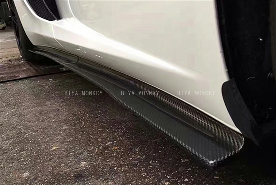 High quality RZ style genuine carbon fiber 4-piece side skirt threshold suitable for McLaren 12C-MP4 650S body kit